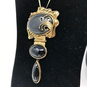 Gold and Black IXEL Pendant/Brooch